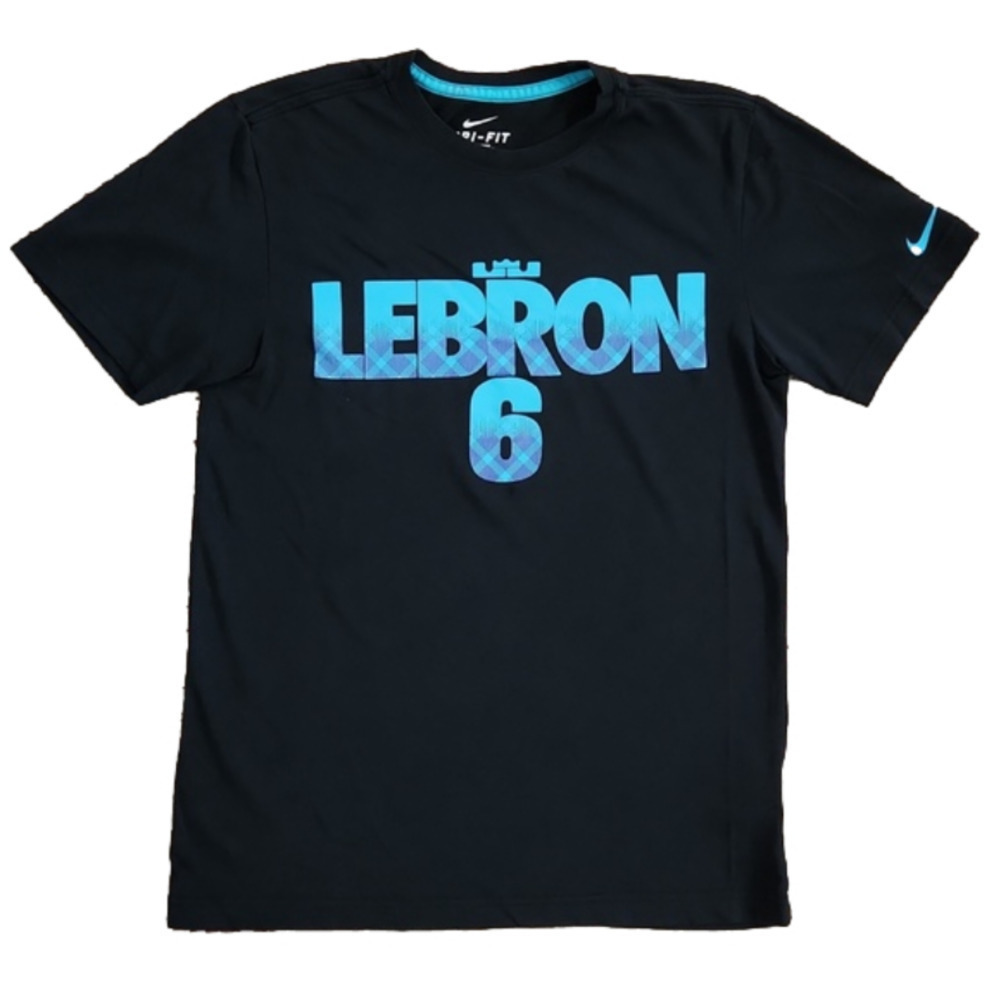 3/$20 Nike Dri-Fit Black With Teal LeBron James Athletic T-shirt